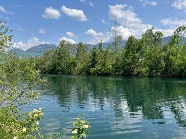 Eski Ren, Diepoldsau - İsviçre (Vorfruehlings Stimmung im Natur- und Landschaftsschutzgebiet Alter Rhein, Schweiz)