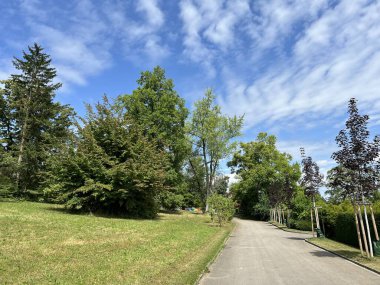 Nordheim Mezarlığı Parkı veya Parkı - Park des Nordheimer Friedhofs oder Friedhofspark Nordheim - Zürih veya Zuerich, İsviçre / Schweiz