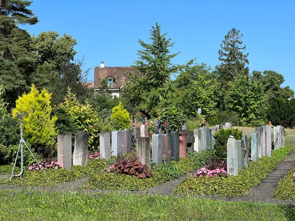 Affoltern Mezarlığı Affoltern Mezarlığı Veya Cimetiere Affoltern Oder Friedhof Affoltern — Stok fotoğraf