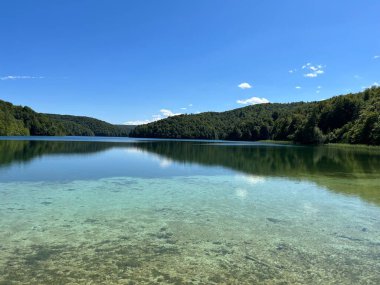 Plitvice Lakes Ulusal Parkı (UNESCO) - Plitvica, Hırvatistan veya Slikoviti krajobrazi i prekrasni motivi iz nacionalnog parka Plitvicka jezera - Plitvice, Hrvatska