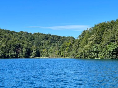 Plitvice Lakes Ulusal Parkı (UNESCO) - Plitvica, Hırvatistan veya Slikoviti krajobrazi i prekrasni motivi u nacionalnom parku Plitvicka jezera - Plitvice, Hrvatska