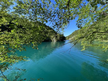 Plitvice Lakes Ulusal Parkı (UNESCO) - Plitvica, Hırvatistan veya Slikoviti krajobrazi i prekrasni motivi iz nacionalnog parka Plitvicka jezera - Plitvice, Hrvatska