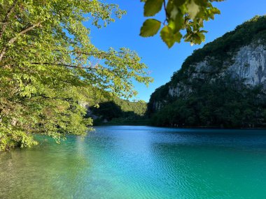 Plitvice Lakes Ulusal Parkı (UNESCO) - Plitvica, Hırvatistan veya Slikoviti krajobrazi i prekrasni motivi iz nacionalnog parka Plitvicka jezera - Plitvice, Hrvatska