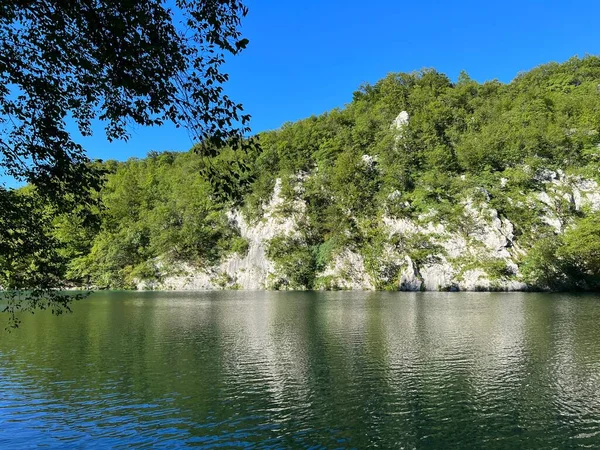 Nationaal Park Plitvice Meren Unesco Plitvica Kroatië Slikoviti Krajobrazi Prekrasni — Stockfoto