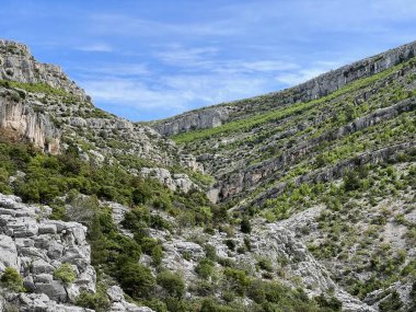 Bijela voda dere kanyonu veya Bijela nehir karst kanyonu, Karin Gornji - Hırvatistan (Kanjon potoka Bijela voda ili krski kanjon Bijela rijeka, Karin Gornji - Hrvatska)
