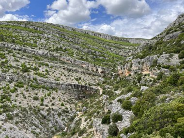 Bijela voda dere kanyonu veya Bijela nehir karst kanyonu, Karin Gornji - Hırvatistan (Kanjon potoka Bijela voda ili krski kanjon Bijela rijeka, Karin Gornji - Hrvatska)