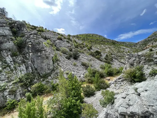 Bijela voda dere kanyonu veya Bijela nehir karst kanyonu, Karin Gornji - Hırvatistan (Kanjon potoka Bijela voda ili krski kanjon Bijela rijeka, Karin Gornji - Hrvatska)