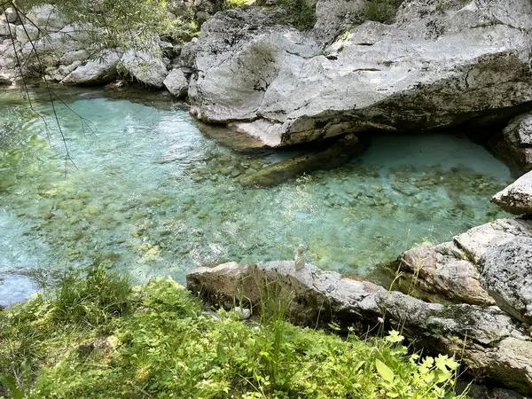 The Small Soca Gorge (Slovenya) - Kleine Soca-Schlucht oder Kleinen Soca-Troge (Kleinen Soca-Troege, Slowenien) - Mala korita Soce (Slovenija Soce))