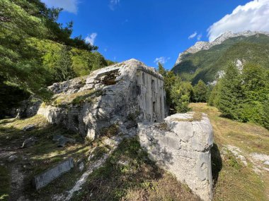 Fort Hermann (Triglav Ulusal Parkı, Slovenya) - Festung Fort Hermann (Triglav-Nationalpark, Slowenien) - Zgornja trdnjava Kluze ali Utrdba Fort Hermann, Bovec (Triglavski narodni parkı, Slovenija)