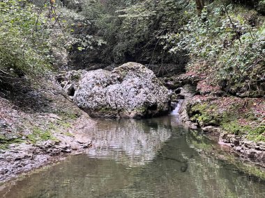 Doblarec Gorge veya Perilo Gorge, Rocinj (Slovenya) - Schlucht des Baches Doblarec (Slowenien) - Kanjon potoka Doblarec, Soteska Doblarec ali soteska Doblarca, Rocinj (Slovenija)