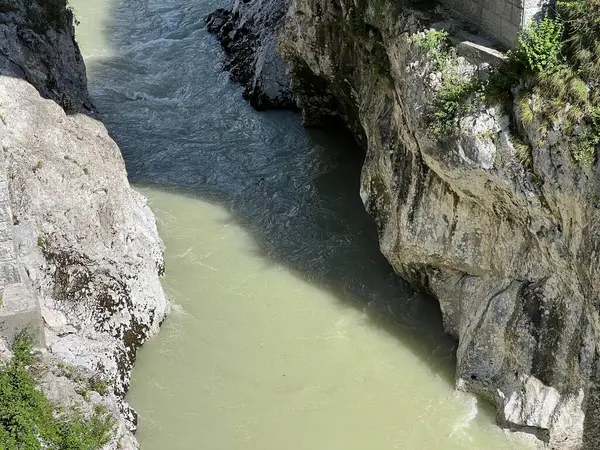 Napolyon Köprüsü (Kobarid, Slovenya) yakınlarındaki Soca Nehri - Der Fluss Soca in der Nhe der Napoleonbruecke (Kobarid, Slowenien) - Reka Soca pri Napoleonovem mostu (Kobarid, Slovenija)