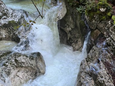 Lepenca deresi, Bovec (Triglav Ulusal Parkı, Slovenya) - Sunik-Wasserhain oder Wasserfaelle am Bach Lepenca (Triglav-Nationalpark, Slowenien) - Sunikov vodni gaj v Lepeni, Bovec (Triglavski narodni parkı))