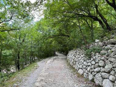 Velika Paklenica kanyonu, Starigrad (Paklenica Ulusal Parkı, Hırvatistan) - Bergsteiger in der Schlucht Velika Paklenica, Starigrad (Nationalpark Paklenica) - Planinarske staze u kanjonu Velike Paklenice