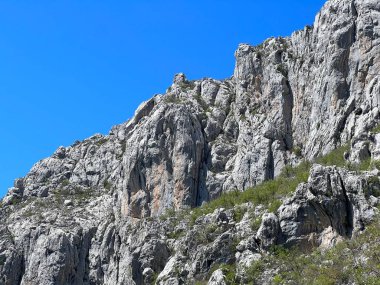 Mala Paklenica kanyonu, Seline (Paklenica Ulusal Parkı, Hırvatistan) - Kalksteinfelsen in der Schlucht Mala Paklenica, Seline (Nationalpark Paklenica, Kroatien) - Vapnenacke stijene u kanjonu Erkek Paklenice, Seline (Hrvatska)