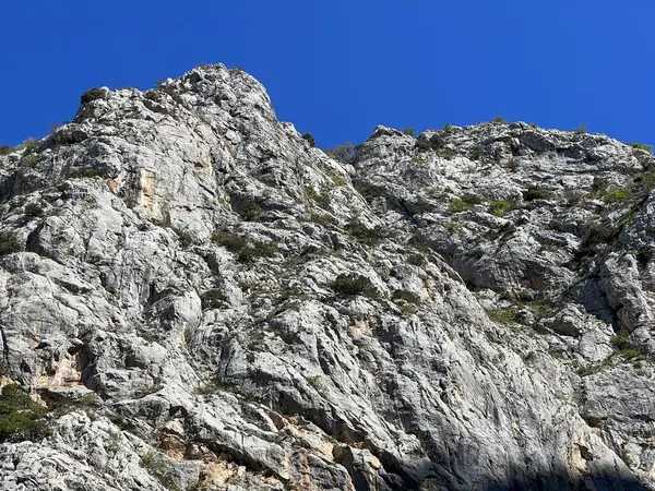 Mala Paklenica kanyonu, Seline (Paklenica Ulusal Parkı, Hırvatistan) - Kalksteinfelsen in der Schlucht Mala Paklenica, Seline (Nationalpark Paklenica, Kroatien) - Vapnenacke stijene u kanjonu Erkek Paklenice, Seline (Hrvatska)