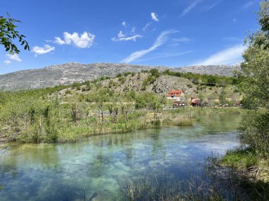 Berberov buk şelalesi yakınlarındaki Nehir Zrmanja, Muskovci (Velebit Doğa Parkı, Hırvatistan) - Naehe des Wasserfalls Berberov buk (Naturpark Velebit, Kroatien) - Rijeka Zrmanja kod şaplak Berberov buk (Park prirode Velebit, Hrvatska buk))