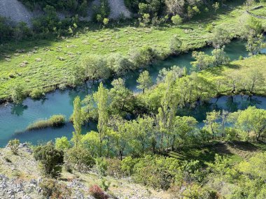 Zrmanja 'daki Krupa Nehri' nin ağzı (Velebit Doğa Parkı, Hırvatistan) - die Muendung des Flusses Krupa in Zrmanja (Naturpark Velebit, Kroatien) - Sastavci ili kullanımı Krupe u Zrmanju, Golubiç (Park prirode Velebit, Hrvatska))