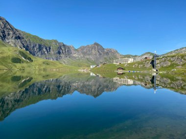Melchsee Gölü veya Panoramalift auf Melchsee-Frutt, Melchtal - Obwalden Kantonu, İsviçre (Kanton Obwald, Schweiz)