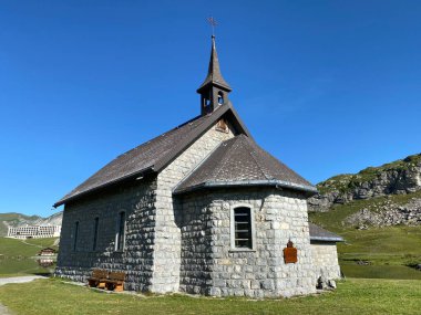 Melchsee Chapel, Melchsee-Kapelle, Frutt-Kapelle veya Kapelle am Melchsee, Melchtal - Obwalden Kantonu, İsviçre (Kanton Obwald, Schweiz)