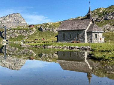 Melchsee Chapel, Melchsee-Kapelle, Frutt-Kapelle veya Kapelle am Melchsee, Melchtal - Obwalden Kantonu, İsviçre (Kanton Obwald, Schweiz)