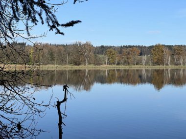 İsviçre Katzensee gölleri (Katzensee gölleri), Regensdorf - Lenzerheide - Zürih Kantonu (Zuerich), İsviçre (Schweiz)