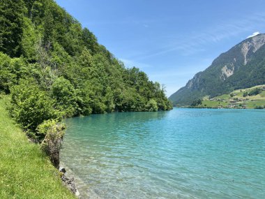 Lungern Gölü veya Doğal Rezervuar Lungerersee - İsviçre Obwald Kantonu (Naturstausee Lungernsee oder Lungerensee - Kanton Obwald, Schweiz)