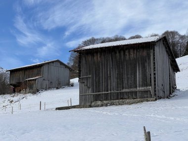 İsviçre 'nin Alp bölgesi turizm beldesi Klosters - Kanton of Grisons, İsviçre (Kanton Graubuenden, Schweiz)