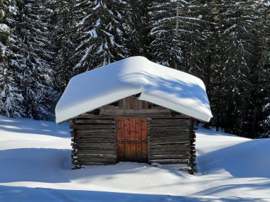 İsviçre 'nin Alp bölgesi turizm beldesi Davos - İsviçre' nin Grison Kantonu (Kanton Graubuenden, Schweiz)