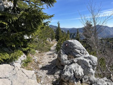 Premuzic yürüyüş yolu veya Premuzic Trail - Kuzey Velebit Ulusal Parkı, Hırvatistan veya Preguric-Wanderweg veya Premuzic 's Trail (Pjesacki planinarski Premuziceva staza - Nacionalni parkı Sjeverni Velebit, Hrvatska)
