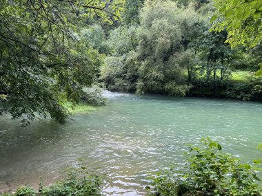 Ljubljanica nehrinin kaynağı veya Slovenya 'nın Ljubljanica kentinin kaynakları - Die Quelle des Flusses Ljubljanica oder die Quellen der Ljubljanica, Slowenien - Izviri Ljubljanice