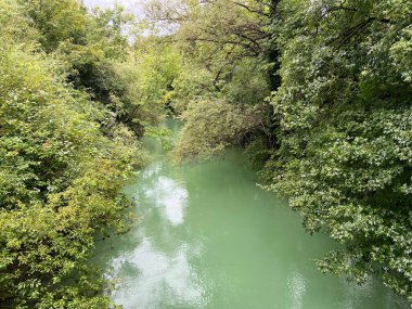 Ljubljanica nehrinin kaynağı veya Slovenya 'nın Ljubljanica kentinin kaynakları - Die Quelle des Flusses Ljubljanica oder die Quellen der Ljubljanica, Slowenien - Izviri Ljubljanice
