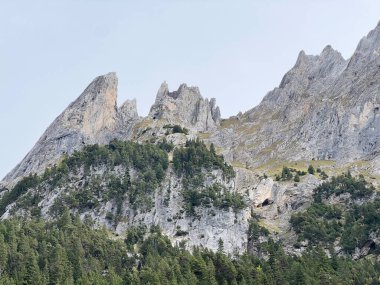 Reichenbachtal (Willigen, İsviçre) - Steile Kalksteingipfel ueber dem alpinen Reichenbachtal (Willigen, Schweiz)