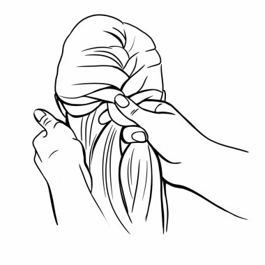 Kuaförlük hizmetlerinin reklamını çizmek, örgü örmek, saç stili yaratmak.