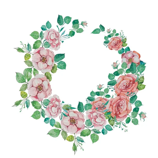 Blomma Sammansättning Dekorativ Bakgrund Botanisk Färg Illustration Akvarell Ritningar Blommor — Stockfoto