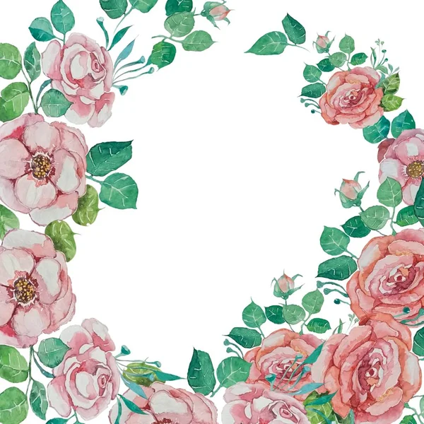 Virág Összetétel Dekoratív Háttér Botanikai Színes Illusztráció Akvarell Rajzok Virágok — Stock Fotó