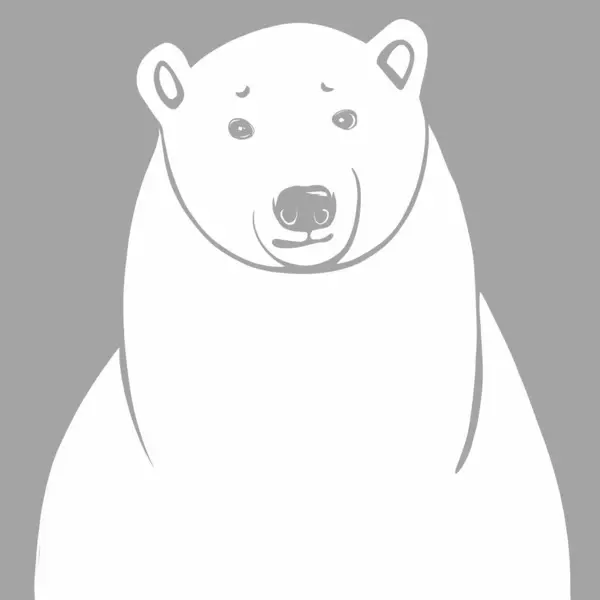 Portret Dużego Niedźwiedzia Polarnego Dekoracyjnym Kolorowym Tle Ilustracja Ochrony Niedźwiedzi — Zdjęcie stockowe