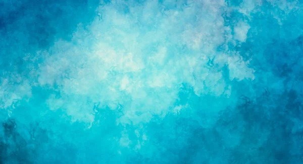 Hell Blau Bemalt Kunstvolle Aquarell Textur Mit Marmoriertem Papier Design — Stockfoto