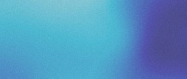 Soyut panoramik web afişi başlık tasarımında eski tarz gürültülü kaplama dokusu ve yumuşak kum deseni ile mavi ve mor taneli bulanık gradyan arkaplan