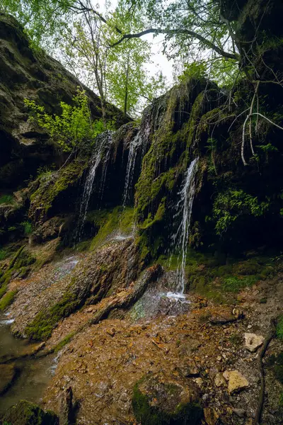Burta Gural Cachoeira Rio Sudenytsya Derzhanivka Khmelnytskyi Oblast Dia Verão — Fotografia de Stock