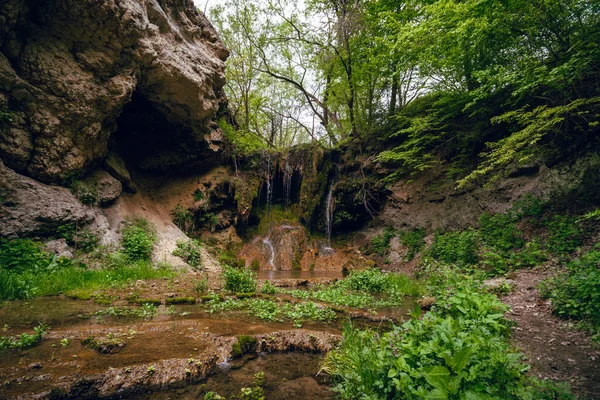 Burta Gural Waterval Sudenytsya Rivier Derzhanivka Khmelnytskyi Oblast Zomer Dag — Stockfoto