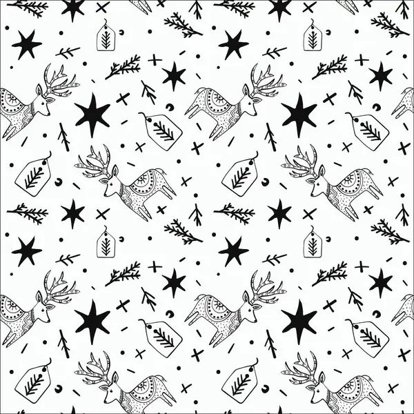 Noel tasarımları için el çizimi çizimi desen.