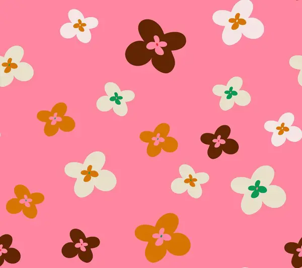 Kusursuz desenli funky retro çiçekleri. 