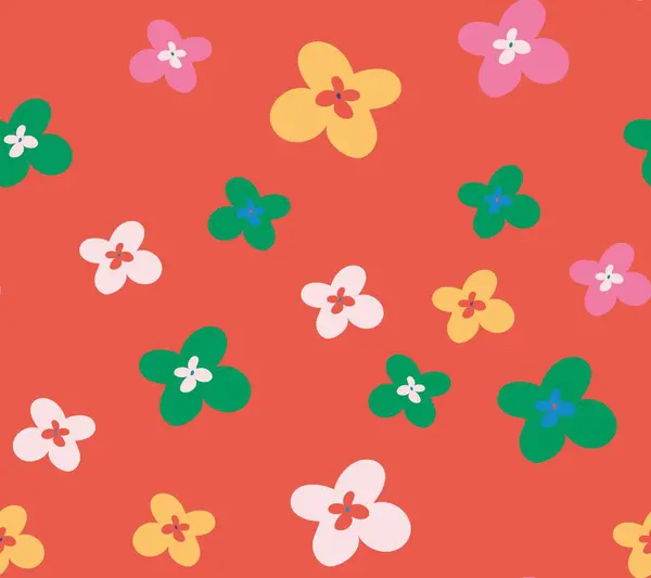Kusursuz desenli funky retro çiçekleri. 
