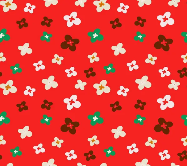 Kusursuz desenli funky retro çiçekleri. 