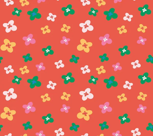 Kusursuz desenli funky retro çiçekleri. 