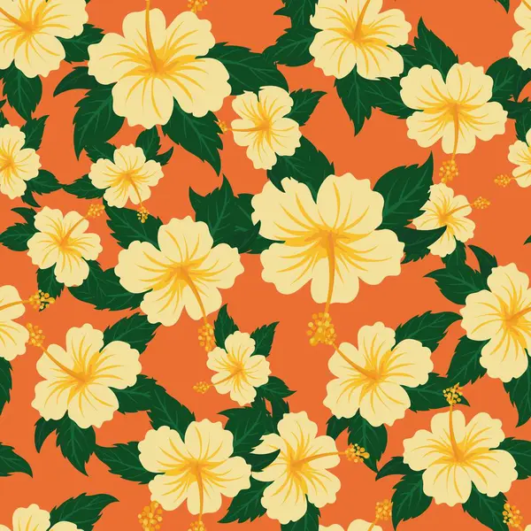 Tropikal desen. Elle çizilmiş tropik çiçekleri içeren gür ve egzotik bir desen. Ev dekoruna, modaya ya da dijital projelere bir parça cennet katmak için ideal. Vektör illüstrasyonu.