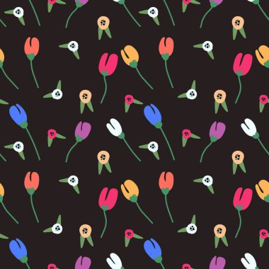 El yapımı çiçeklerle süslenmiş romantik ve zarif bir çiçek deseni.