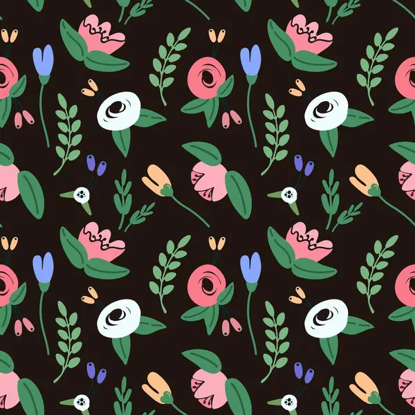 El yapımı çiçeklerle süslenmiş romantik ve zarif bir çiçek deseni.