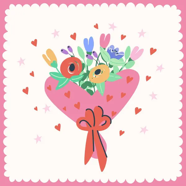 Sevgililer günün kutlu olsun. El çizimi illüstrasyon.