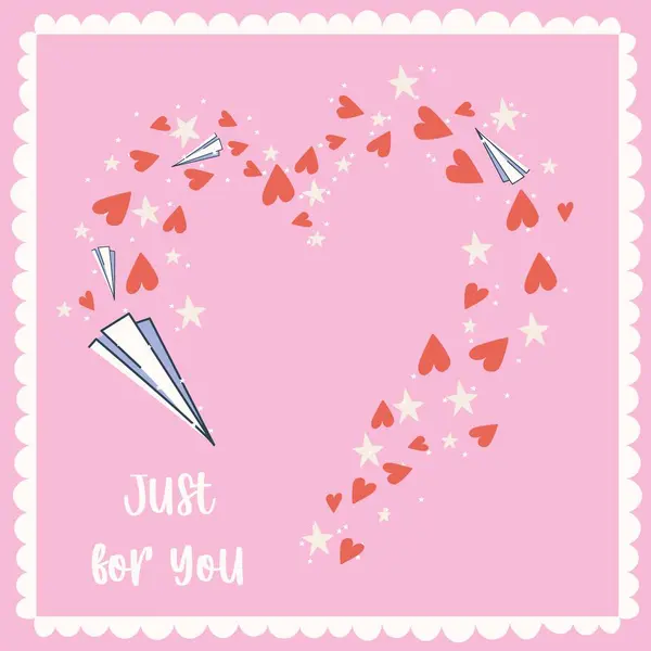 Sevgililer günün kutlu olsun. El çizimi illüstrasyon.